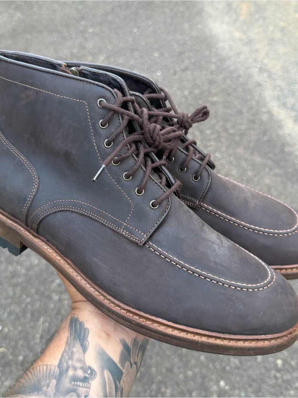 WARFIELD & GRAND Men’s Dark Brown Leather Essex Boots  - Sz 11.5
